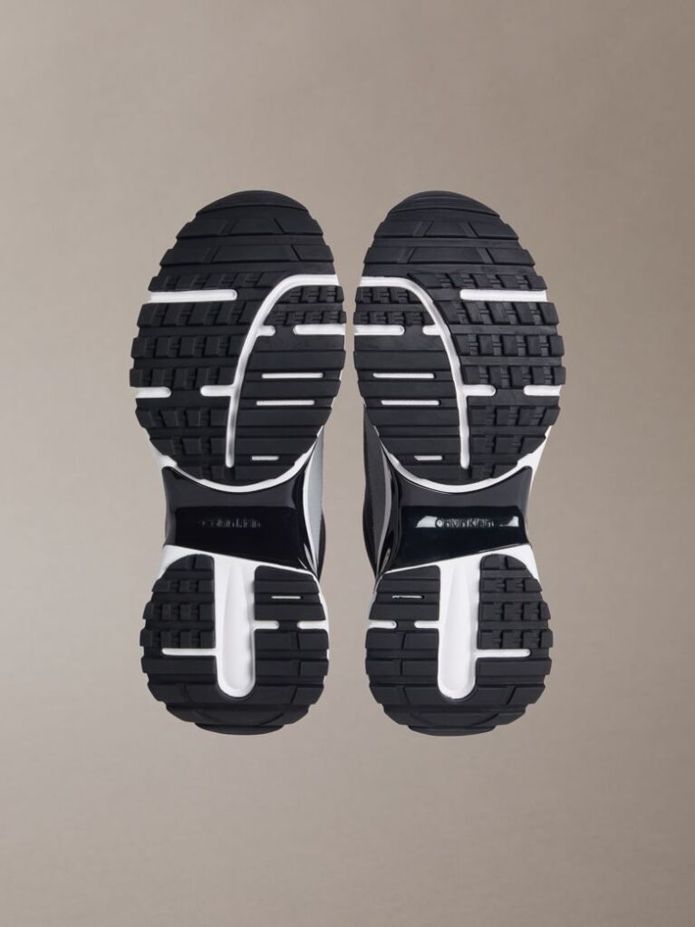 Black Suede and Nylon Runner Trainers  Men
