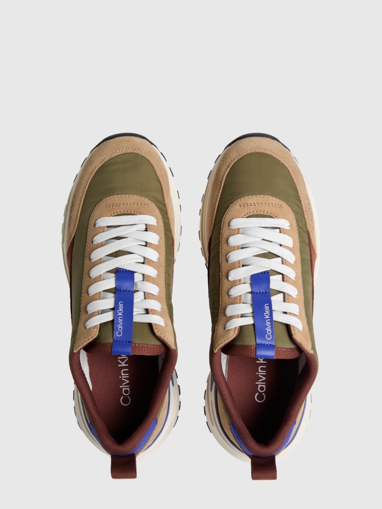 Multi Suede and Nylon Runner Trainers  Men
