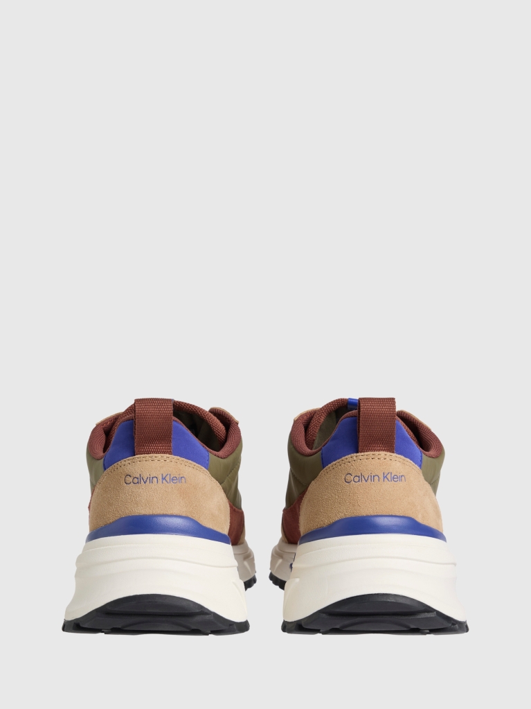 Multi Suede and Nylon Runner Trainers  Men