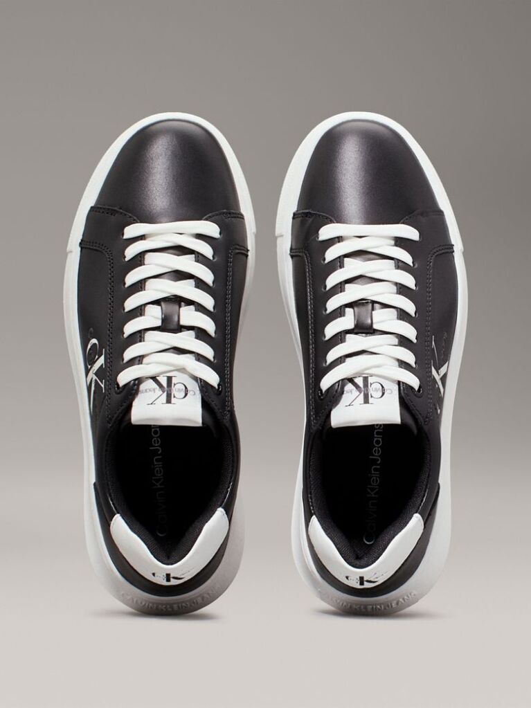 Μαύρο Δερμάτινα Sneakers  Γυναίκα