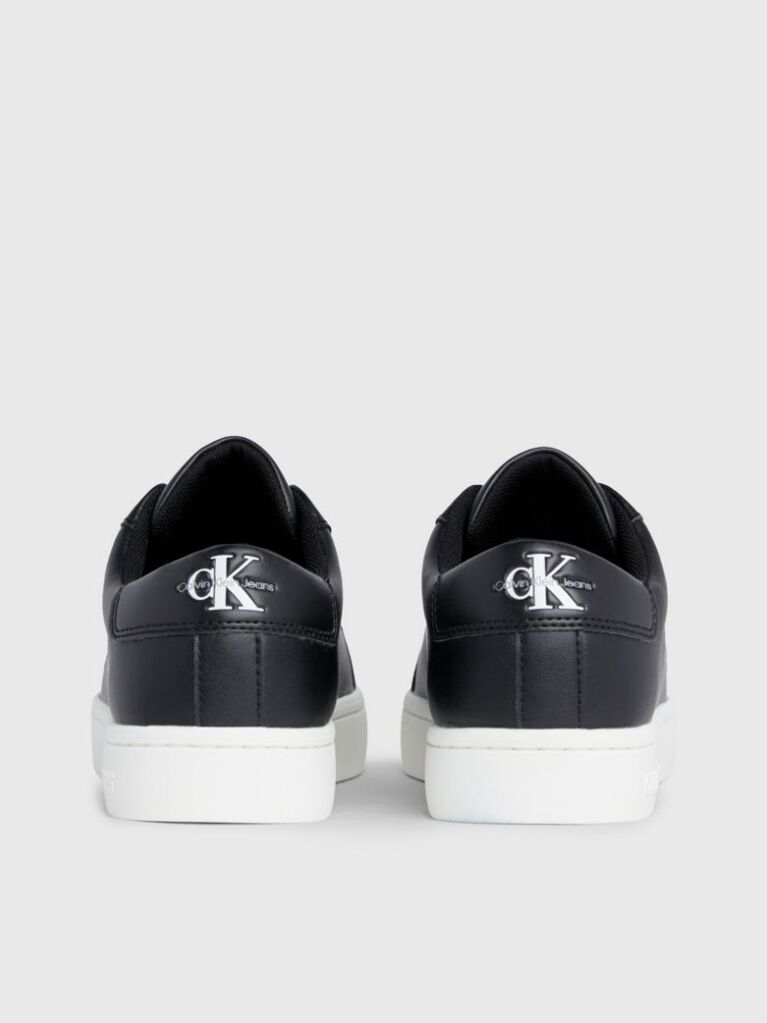 Black Leather Trainers  Women