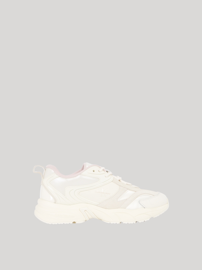 Multi Retro Tennis Low Lace Mix Trainers  Women