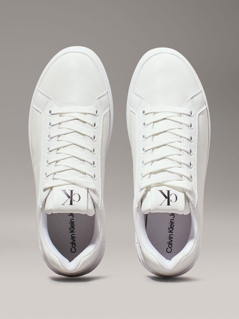 Λευκό Δερμάτινα Sneakers Με Πλατφόρμα  Γυναίκα
