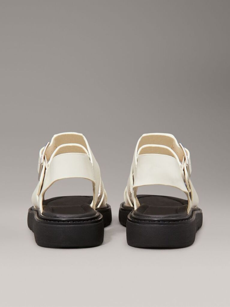White Leather Fisherman Sandals  Women