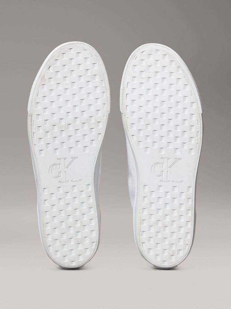 Λευκό Platform Sneakers Από Canvas  Γυναίκα