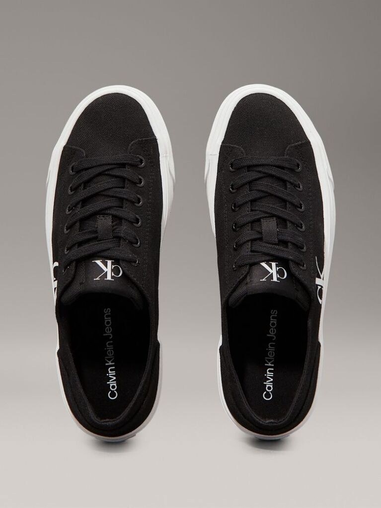 Μαύρο Platform Sneakers Από Canvas  Γυναίκα