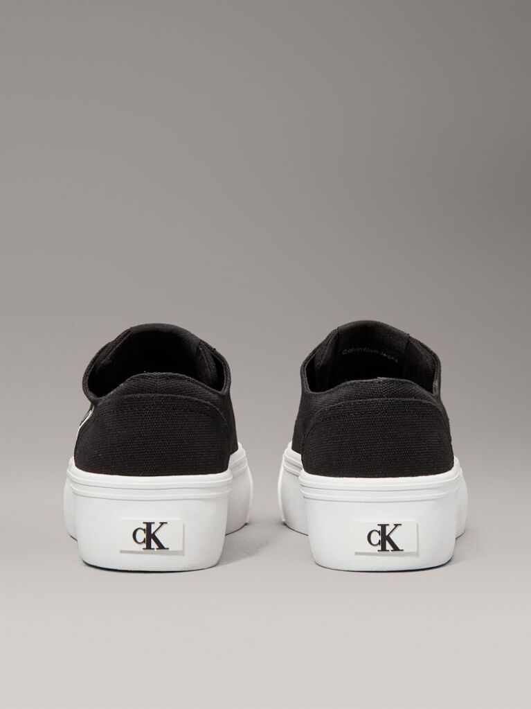 Μαύρο Platform Sneakers Από Canvas  Γυναίκα