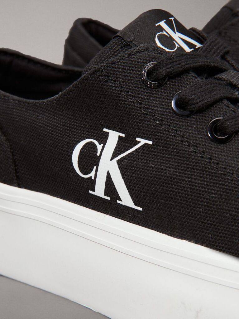 Μαύρο Platform Sneakers Από Canvas  Γυναίκα