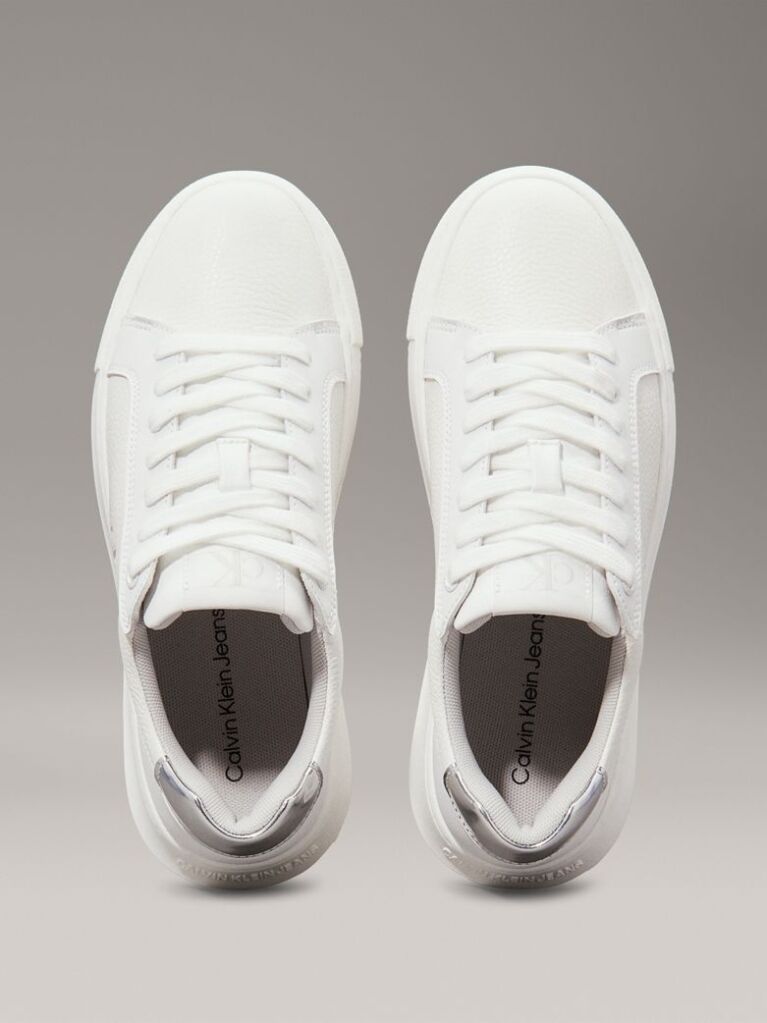 White Leather Trainers  Women