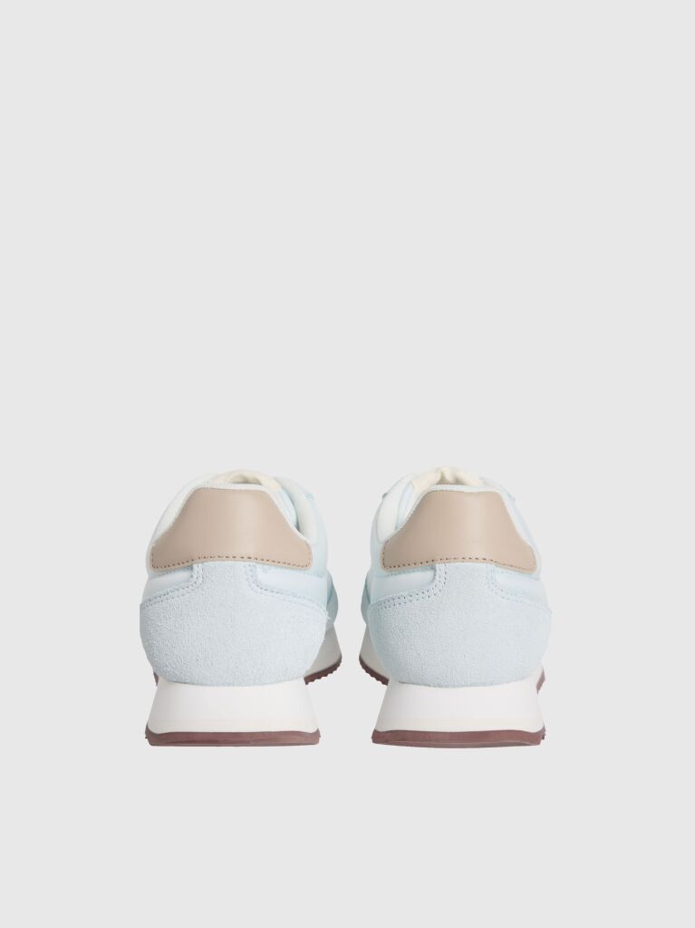 Blue Leather Trainers  Women