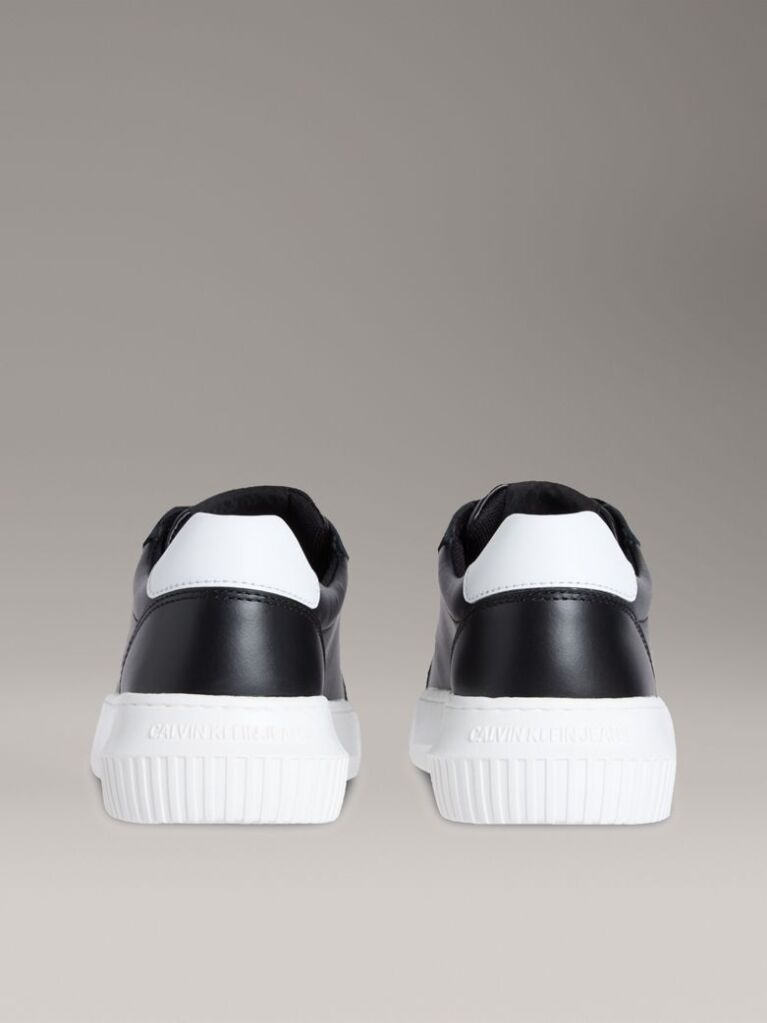Black Leather Trainers  Women