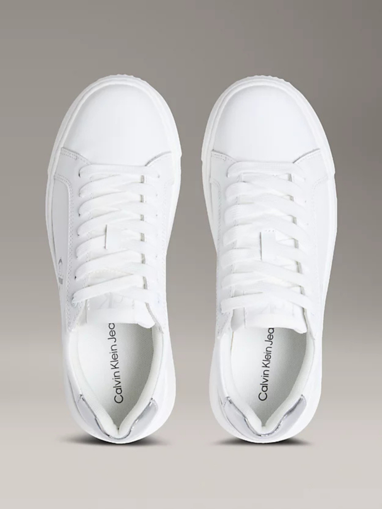 White Leather Trainers  Women