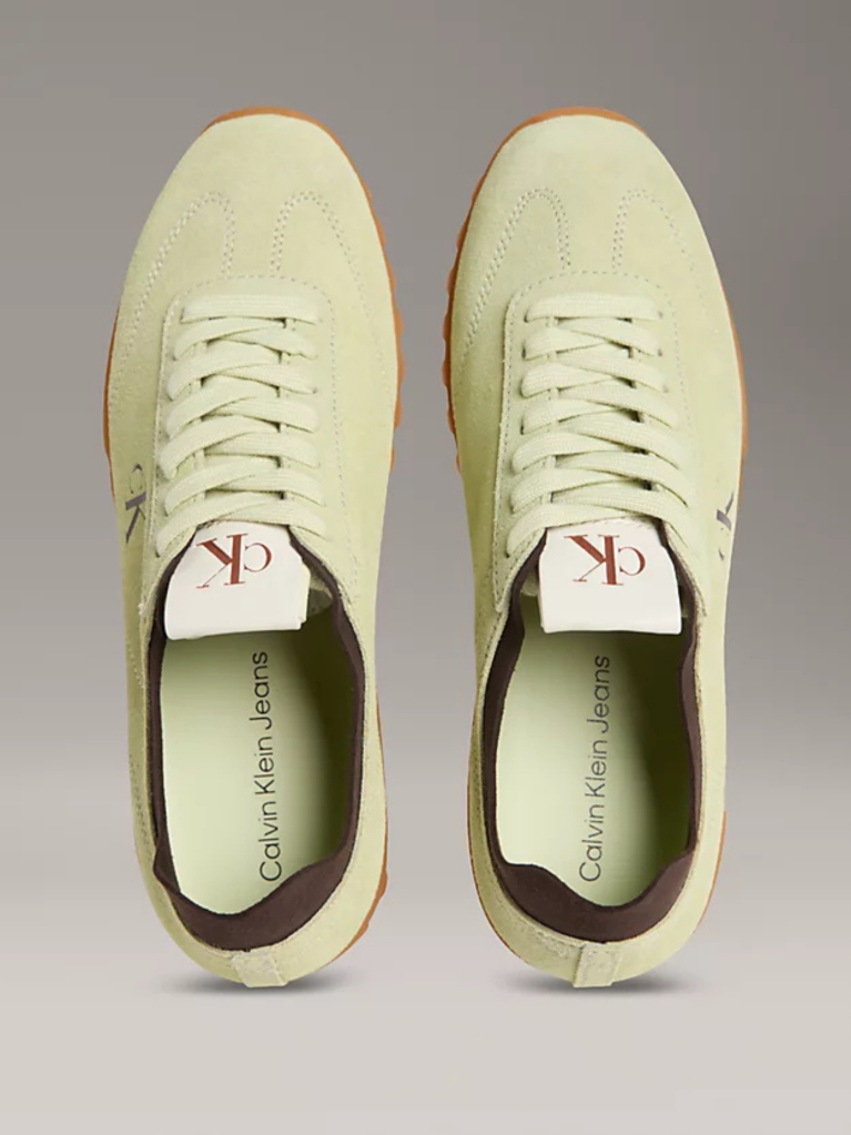 Green Suede Trainers  Women