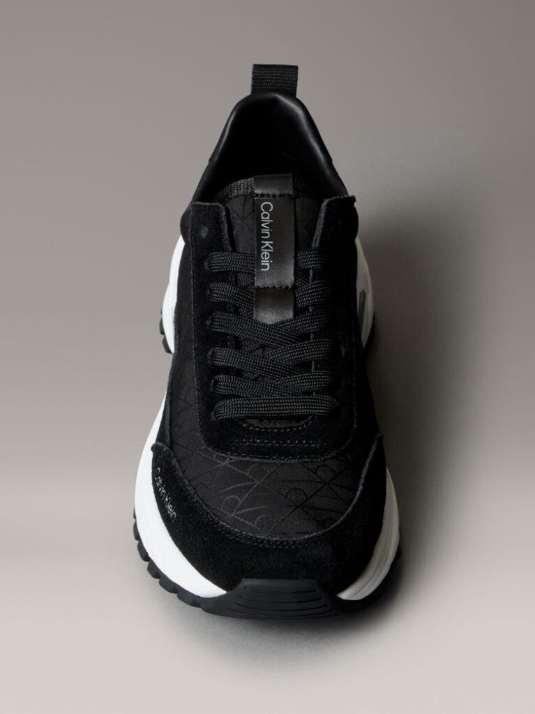 Μαύρο Sneakers Από Σουέτ Με Λογότυπο  Γυναίκα