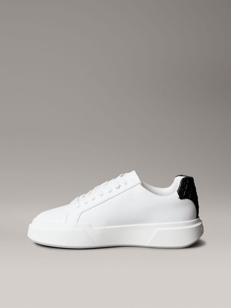 Λευκό CK Avenue -Sneakers Από Μαλακό Δέρμα Και Λογότυπο  Γυναίκα