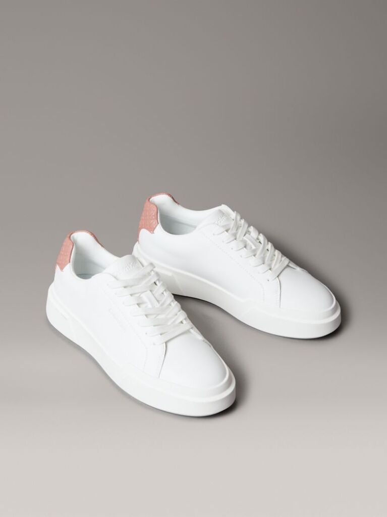 Λευκό CK Avenue -Sneakers Από Μαλακό Δέρμα Και Λογότυπο  Γυναίκα
