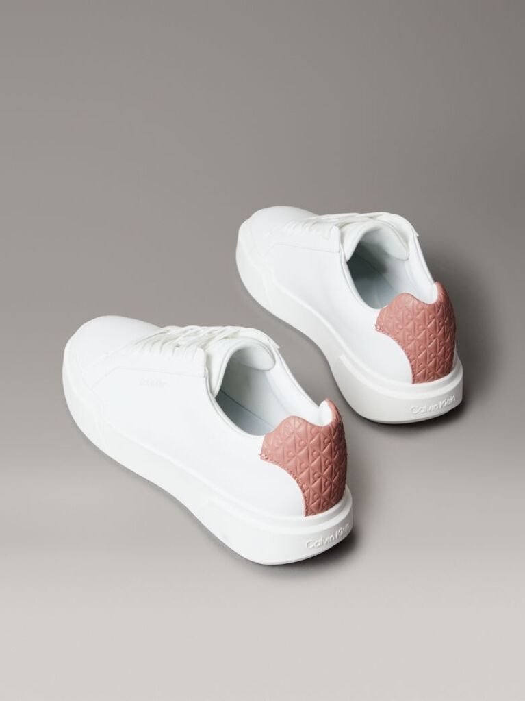Λευκό CK Avenue -Sneakers Από Μαλακό Δέρμα Και Λογότυπο  Γυναίκα