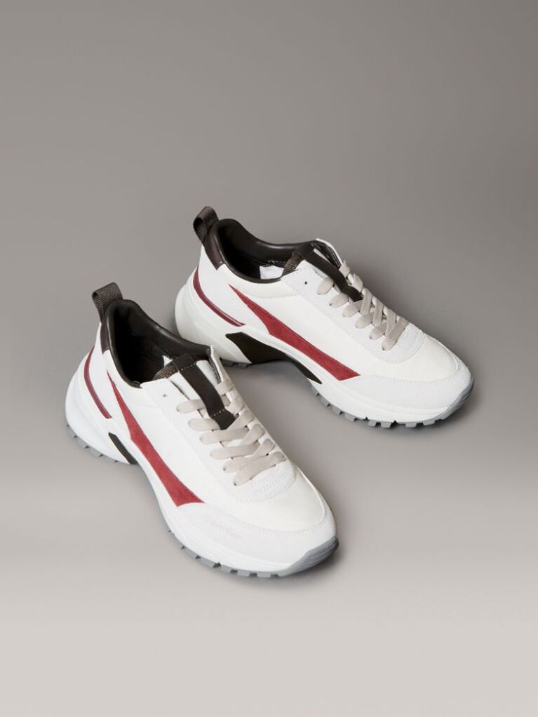 Λευκό Sneakers Από Σουέτ Και Νάιλον  Γυναίκα