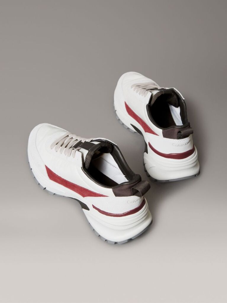 Λευκό Sneakers Από Σουέτ Και Νάιλον  Γυναίκα