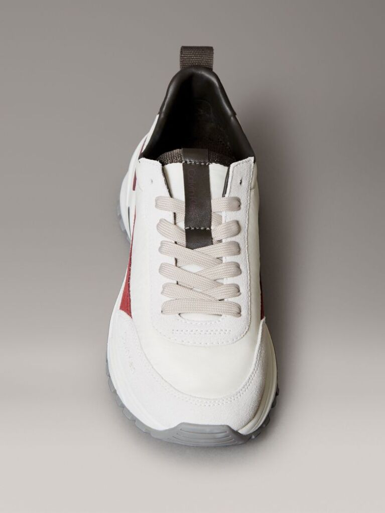 Λευκό Sneakers Από Σουέτ Και Νάιλον  Γυναίκα