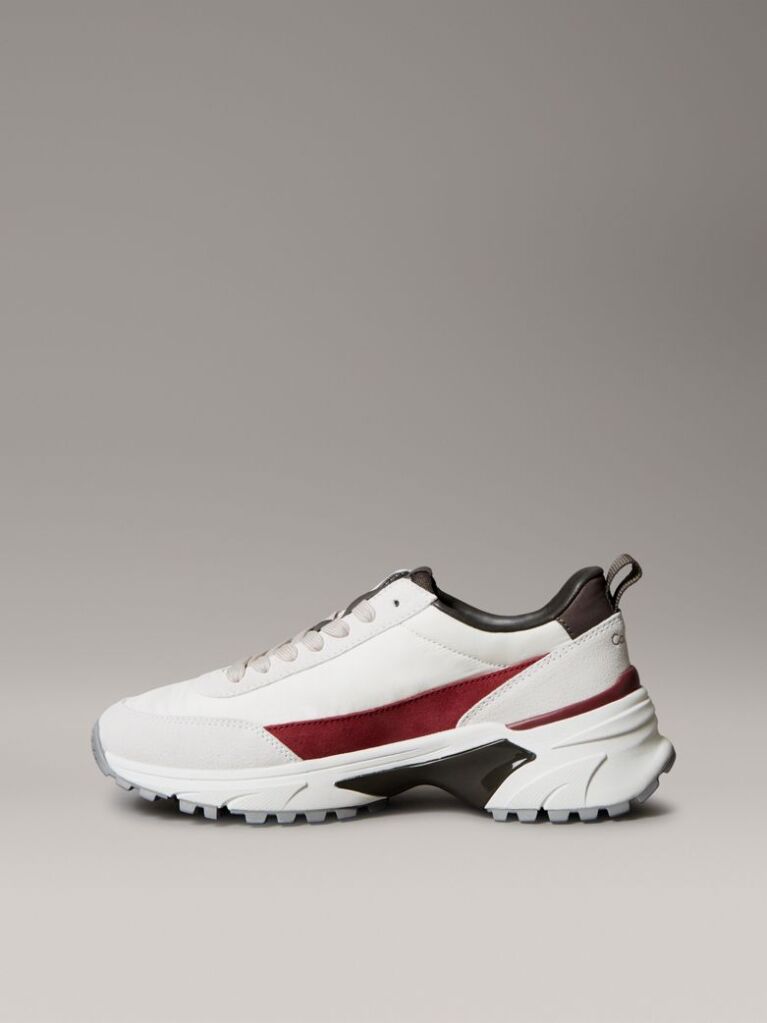 Λευκό Sneakers Από Σουέτ Και Νάιλον  Γυναίκα