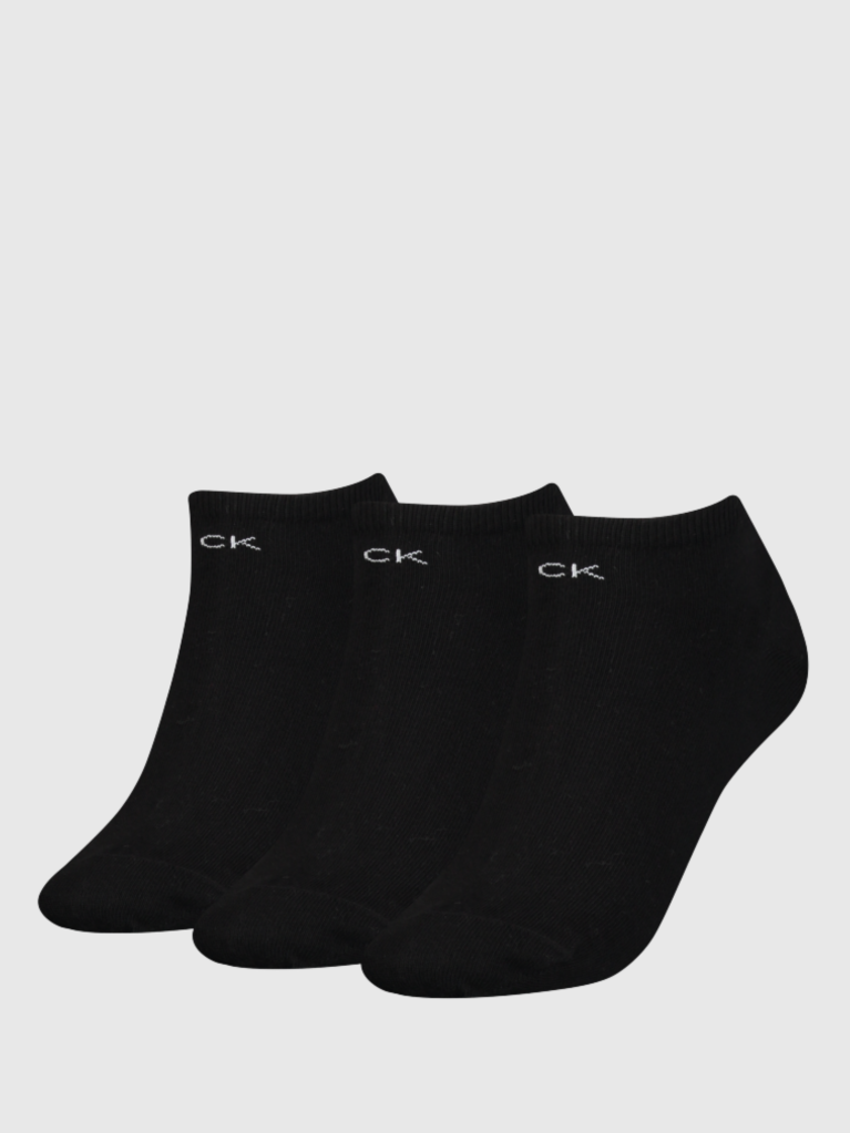 Μαύρο 3 Ζευγάρια Κάλτσες Με Λογότυπο Για Sneakers  Γυναίκα